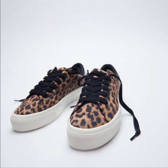 Zara Animal Print Sneakers - Leopard - Picture 2 of 7